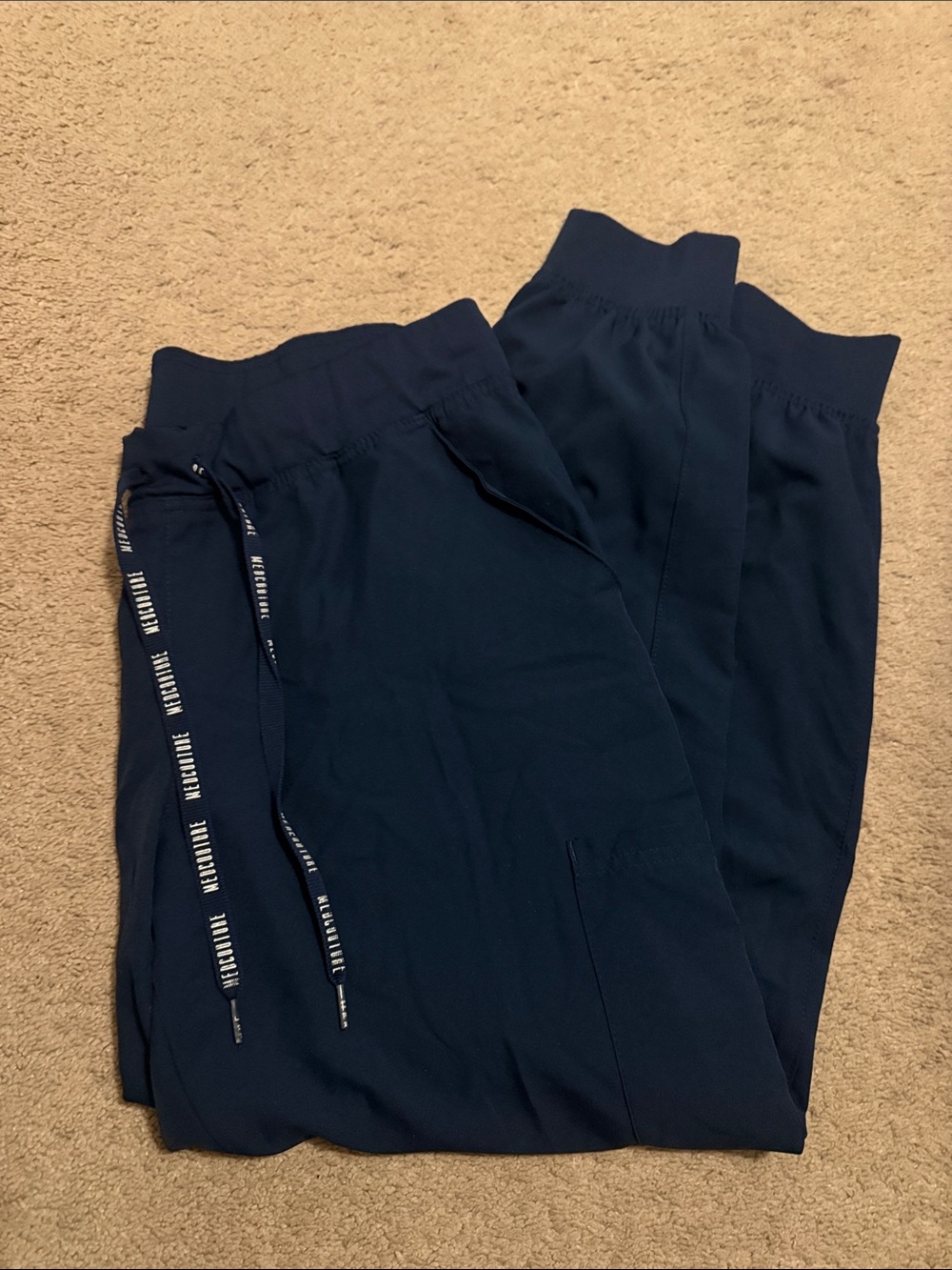 Med Couture Navy Blue Track Jogger Pants